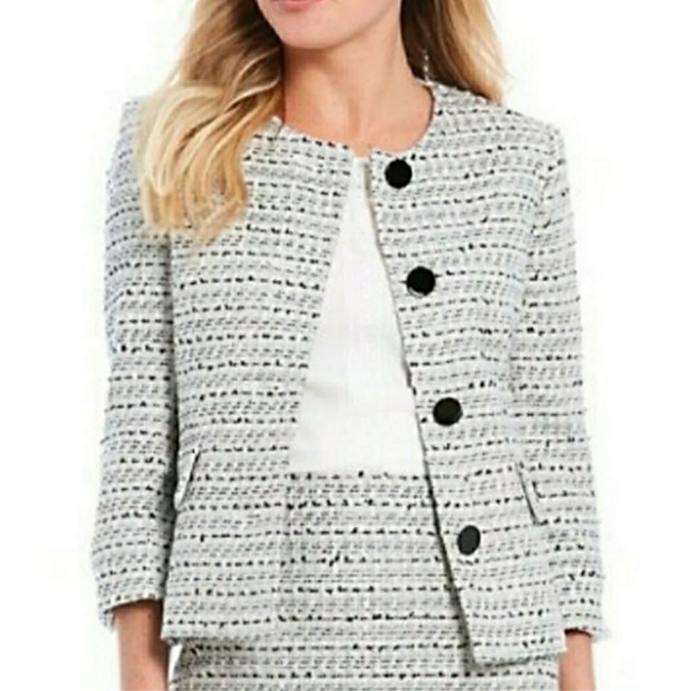 Karl Lagerfeld Short Tweed Blazer